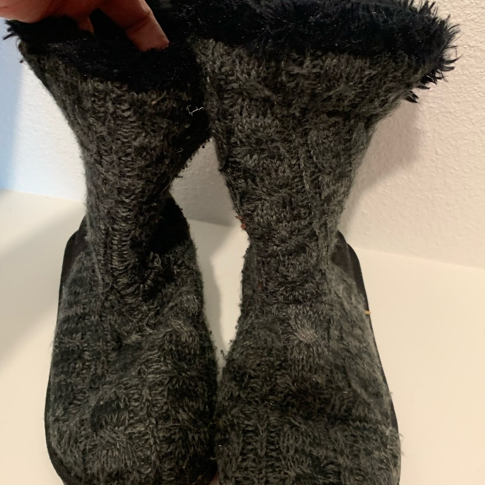 Luk-Ees Black Winter Knit Boots View 3